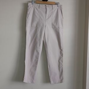 LOFT Utility Twill Khaki Beige Chino Pants 8